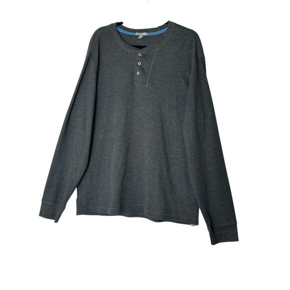 Horny‎ Toad Pullover Thermal Shirt Mens XL Gray Long Sleeve Cozy Stretch Outdoor - Picture 1 of 9